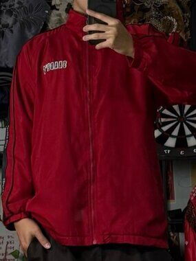 Vintage Red Windbreaker Jacket